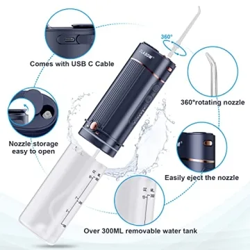 Portable Water Flosser with 320ML Tank and 5 Modes