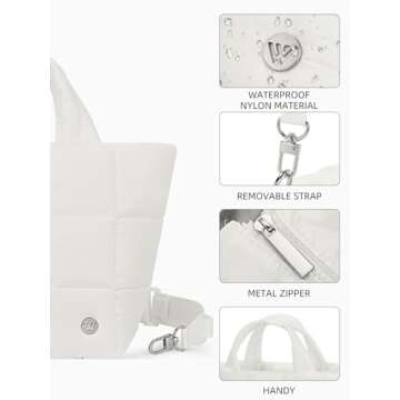 WESTBRONCO Small Puffer Crossbody Bag - Stylish & Versatile