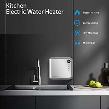 WINTEMP Tankless Water Heater Electric 6.5KW 240V, Designed to Provide Hot Water on Demand Without t...