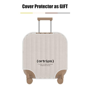 artrips Carry On Luggage with 8 Spinner Wheels,20''Spinner Luggage,PC Lightweight Hardside Luggage with Bread Design,TSA Lock, Brown,Carry On 20-Inch,47L