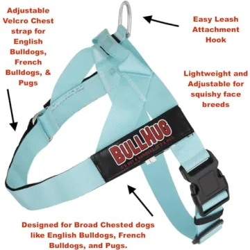 BULLHUG No Choke Dog Harness for Bulldogs & Pugs