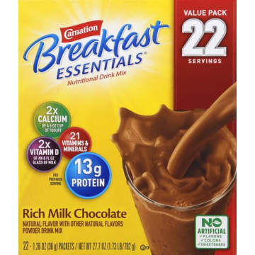 Carnation Chocolate Breakfast Drink Mix - 22 Pack