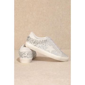 Mi.iM Goldie Rhinestone Star Sneakers for Stylish Comfort