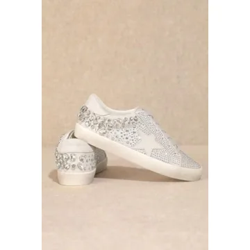Mi.iM Goldie Rhinestone Star Sneakers for Stylish Comfort