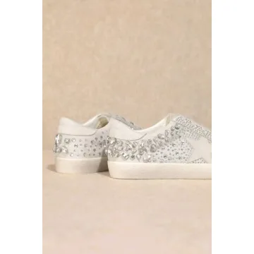 Mi.iM Goldie Rhinestone Star Sneakers for Stylish Comfort