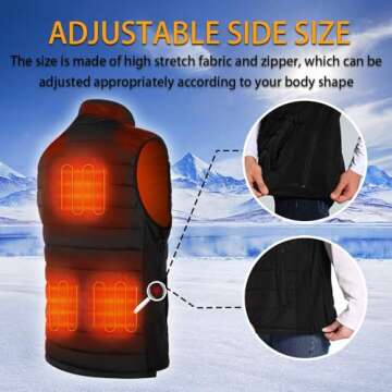 Hoson Heated Vest, 9 Heating Zones Electric Lightweight Heated Vest For Men Women,Skating for Heated Jacket/Sweater