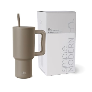 Simple Modern 30 oz Tumbler with Handle and Straw Lid | Insulated Cup Reusable Stainless Steel Water...