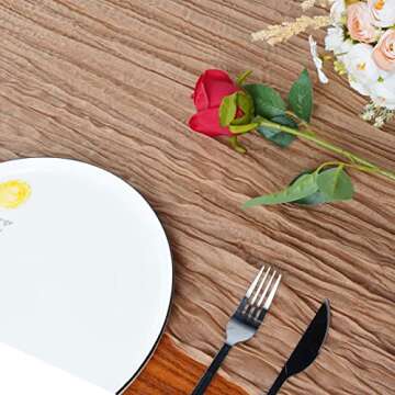 Gauze Table Runner Rustic Boho Wedding Decoration 35 x 120 Inches Cheesecloth Table Cloth Receptions...