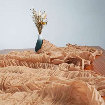 Gauze Table Runner Rustic Boho Style for Weddings