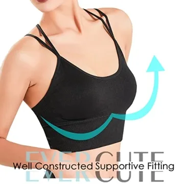 Evcute Cross Back Sport Bras for Yoga and Workout