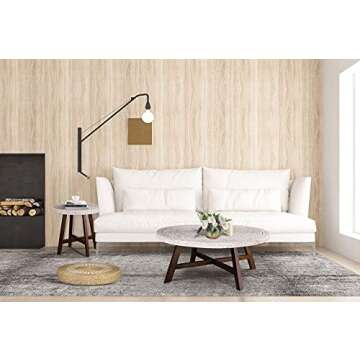 RANDEFURN Round Coffee Table - Handcrafted Seagrass Design