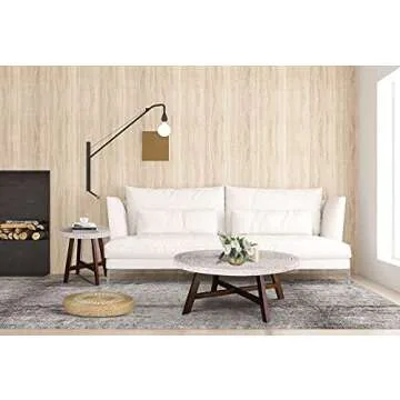 RANDEFURN Round Coffee Table - Handcrafted Seagrass Design