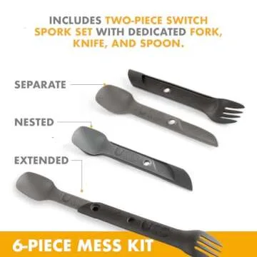 UCO 6-Piece Camping Mess Kit for Outdoor Adventures