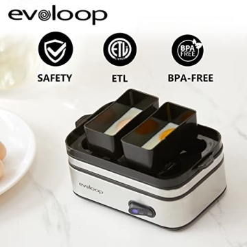 Evoloop Rapid Egg Cooker Multi-Functional BPA Free