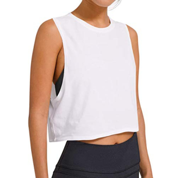 LASLULU Flowy Crop Tank Tops for Women Fitness Wear