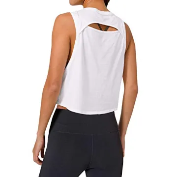 LASLULU Flowy Crop Tank Tops for Women Fitness Wear