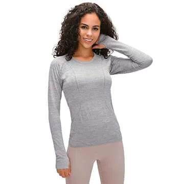 LUYAA Women's Long Sleeve Workout Shirt for Activewear