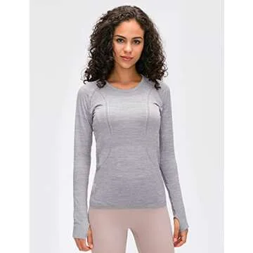 LUYAA Women's Long Sleeve Workout Shirt for Activewear
