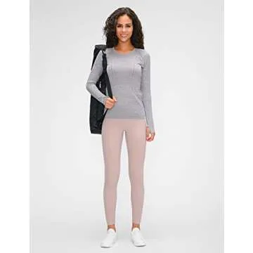 LUYAA Women's Long Sleeve Workout Shirt for Activewear