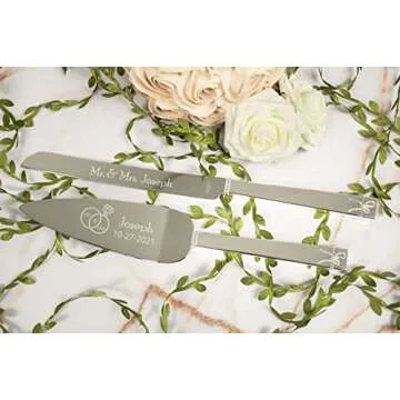 Vera Wang Personalized Wedding Cake Knife and Server Set
