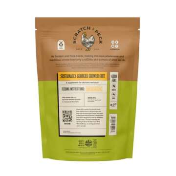 Scratch and Peck Grower Grit Supplement for Chickens and Ducks - 7 lbs Bag - Essential Supplement fo...