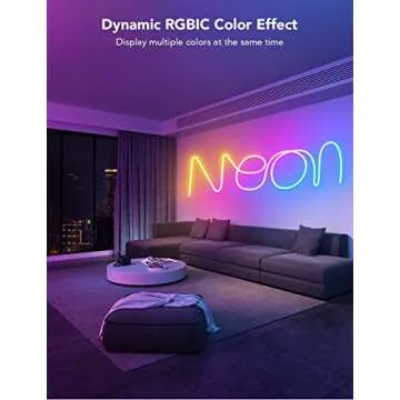 Govee 32.8ft Neon Rope Light, RGBIC Rope Lights with Music Sync, DIY Design, Works with Alexa, Google Assistant, Strip Lights for Bedroom, Living Room, Gaming Decor (Not Support 5G WiFi)