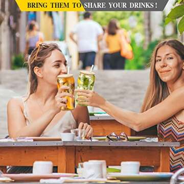 YOUKE OLA Glass Cups - Complete Stylish Set for Any Occasion