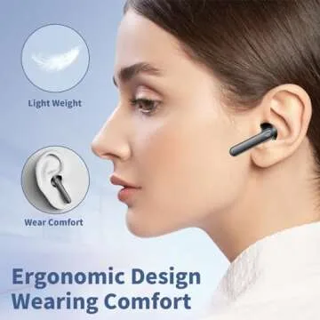 Jrwaro Wireless Earbuds with 48H Battery and Waterproof