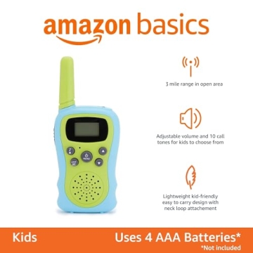 Amazon Basics Kids Walkie Talkie Set for Outdoor Fun