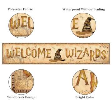 Magical Witch Halloween Banner for Outdoor Decor