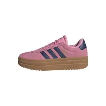 adidas Women's VL Court Bold Sneaker, Bliss Pink/Dark Blue/Gold Metallic, 8
