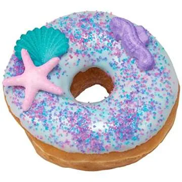 NCS Shimmering Pink, Purple, Teal Seahorses, Starfish & Shells Edible Sugar Cake Toppers - 12 Count