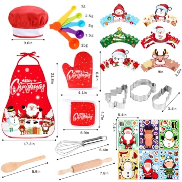 Labeol Kids Christmas Cooking Set - 27 PCS Fun Baking Kit