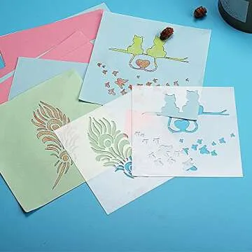 SOTOGO 25 Mixed Pattern Stencils for Art & Crafts