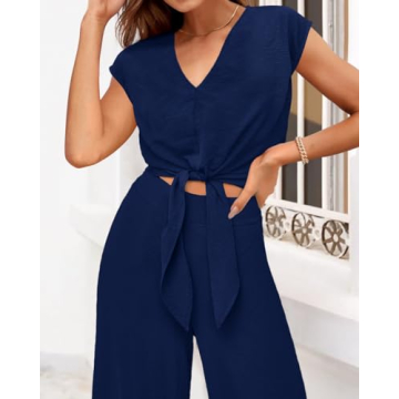 dowerme Women's Summer 2 Piece Casual Sets 2024