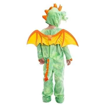 Spooktacular Creations Toddler Dinosaur Costume, Dragon Costume with Tail Wings for Kids Role Play, Halloween DressUp Party (3T (3-4 yrs))