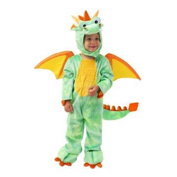 Spooktacular Creations Toddler Dinosaur Costume, Dragon Costume with Tail Wings for Kids Role Play, Halloween DressUp Party (3T (3-4 yrs))