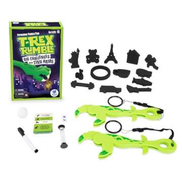Educational Insights T-Rex Rumble Challenge Game with Dinosaur Arms - Great for Family Game Night, Dino Toys for Kids Ages 7+, Fun Games for Kids and Family