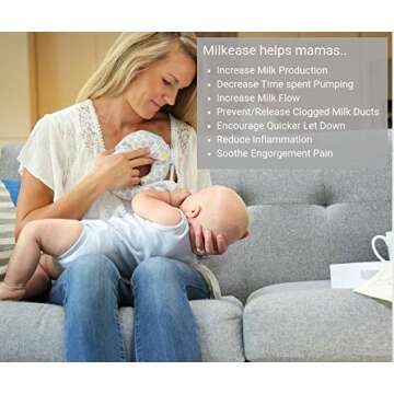 Milkease All Natural Breastfeeding/Nursing Relief Pack - Increases Milk Flow, Reduces Pumping Time &...