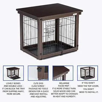 Stylish SIMPLY + Dog Crate - Durable and Decorative Indoor Kennel
