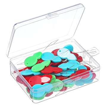 50 Pieces Gourd Shaped Plastic Needle Threaders, Hand Machine Sewing Tool for Sewing Craft, Knitting...