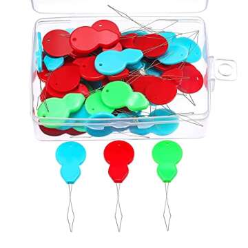 Gourd Shaped Plastic Needle Threaders - 50 Assorted Colors