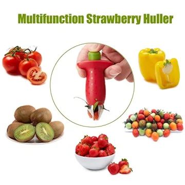 Strawberry Huller Fruit Slicer Set for Easy Prep