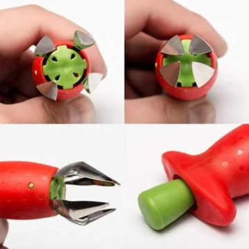 Strawberry Huller Fruit Slicer Set for Easy Prep