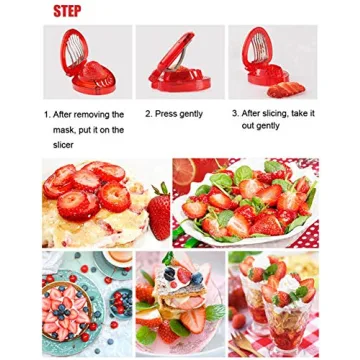 Strawberry Huller Fruit Slicer Set for Easy Prep