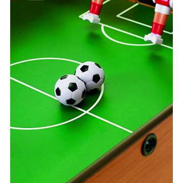 Tabletop Foosball Table- Portable Mini Table Football / Soccer Game Set with Two Balls and Score Kee...