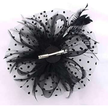 Litter Star Women Fascinators Hat Elegant Mesh Feather Headband