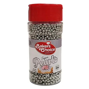 Baker's Choice Edible Pearls - Metallic Silver Sugar Sprinkles