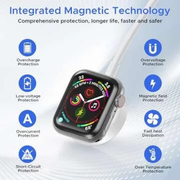 4 in 2 Multi Charging Cable for Apple Watch Charger,USB C Cable Universal Travel Charger with L/Type C Compatible with iPhone 16 15 14 13 iWatch Series 10/9/8/7/6/5/4/3/2/1 Galaxy S23 S22-4FT