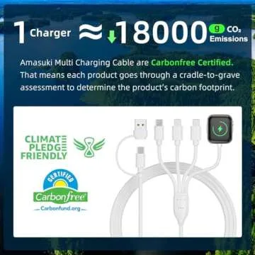 4 in 2 Multi Charging Cable for Apple Watch Charger,USB C Cable Universal Travel Charger with L/Type C Compatible with iPhone 16 15 14 13 iWatch Series 10/9/8/7/6/5/4/3/2/1 Galaxy S23 S22-4FT